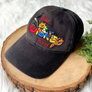 Vintage Disney Hat Cap Snap Back Embroidered 3D Mickey Characters Disney World